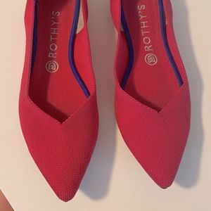 Rothy’s Hot Pink flats. The Point flats.